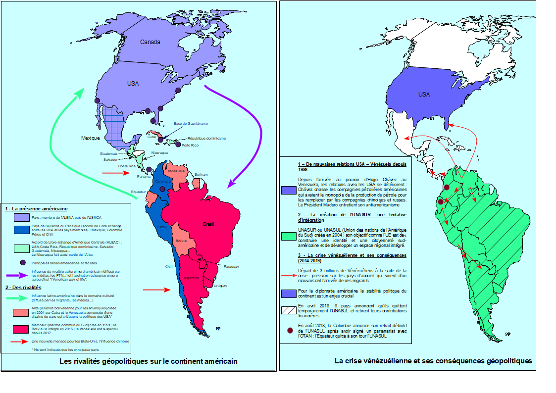 Le continent américain, entre tensions et intégrations - Clio-Carto