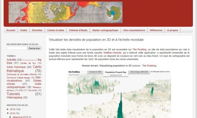 Visualiser les densités de population en 3D et à l’échelle mondiale