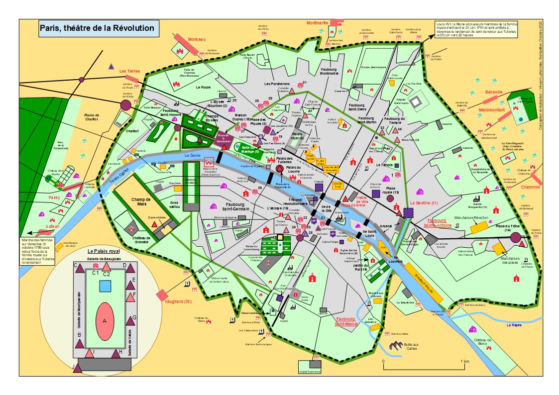 Paris, théâtre de la Révolution ClioCarto
